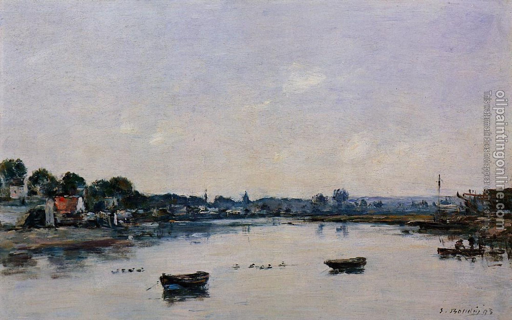 Boudin, Eugene - The Banks of the Touques